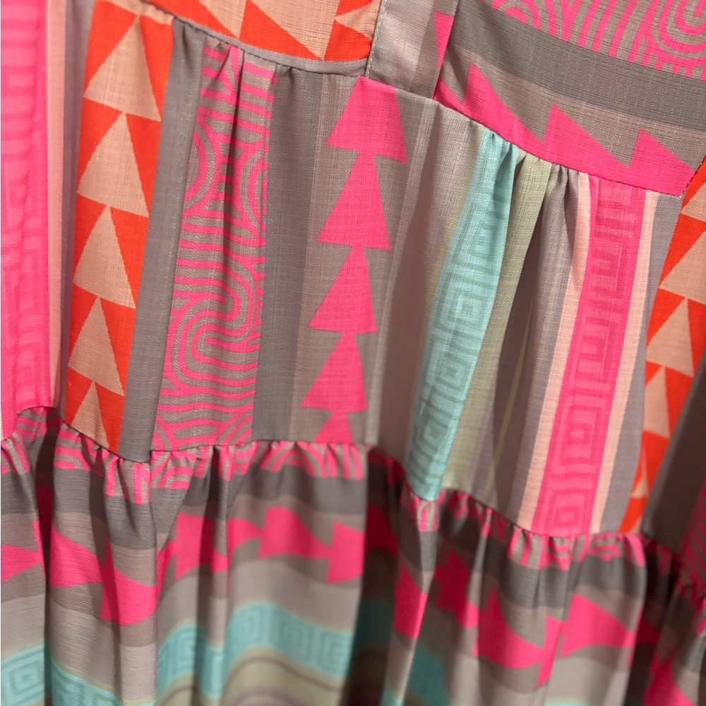 Colorful Geometric Patterned Dress - Picture 5 of 7